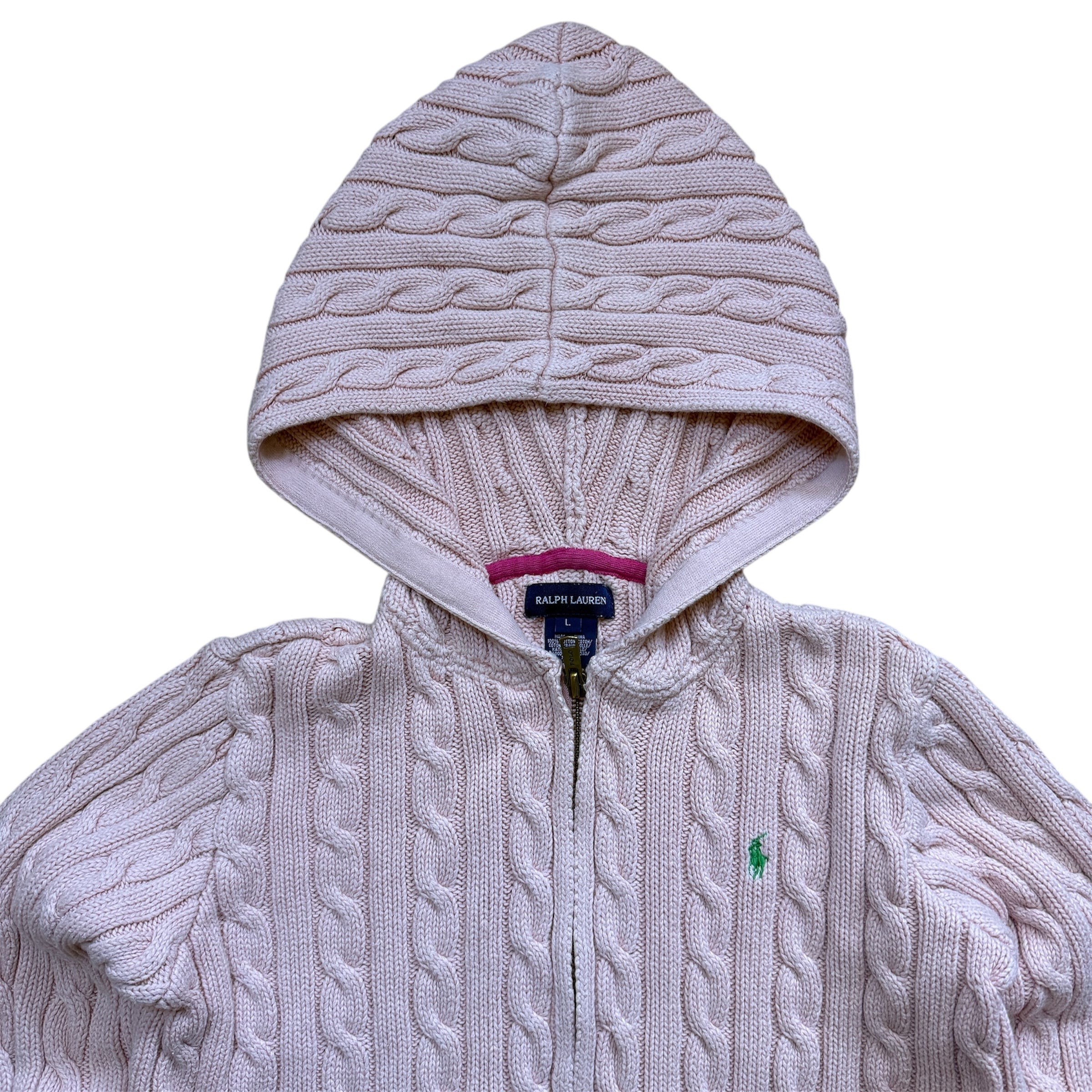 Ralph Lauren Cable Knit Zip-Hoodie (Damengröße XS)