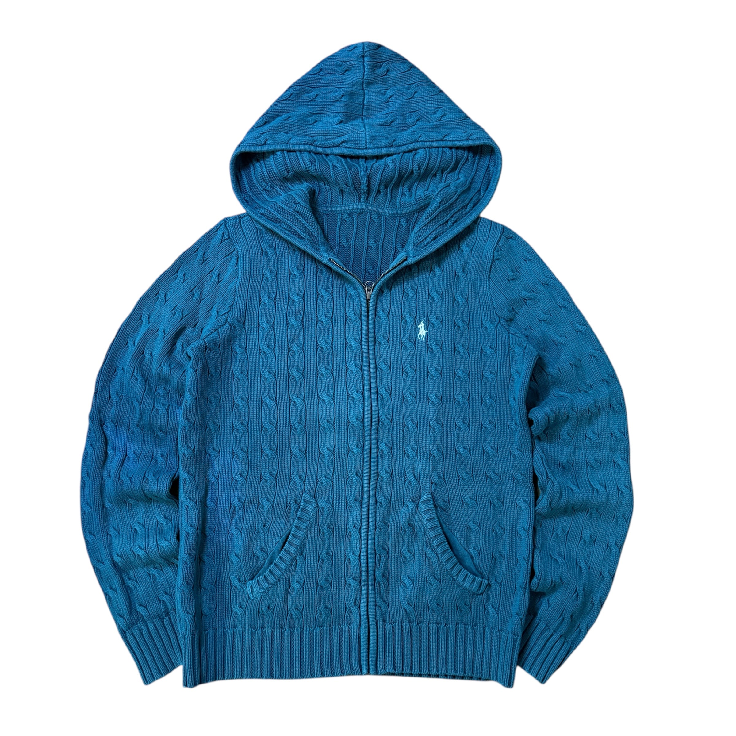 Ralph Lauren Cable Knit Zip-Hoodie (Damengröße S-M)