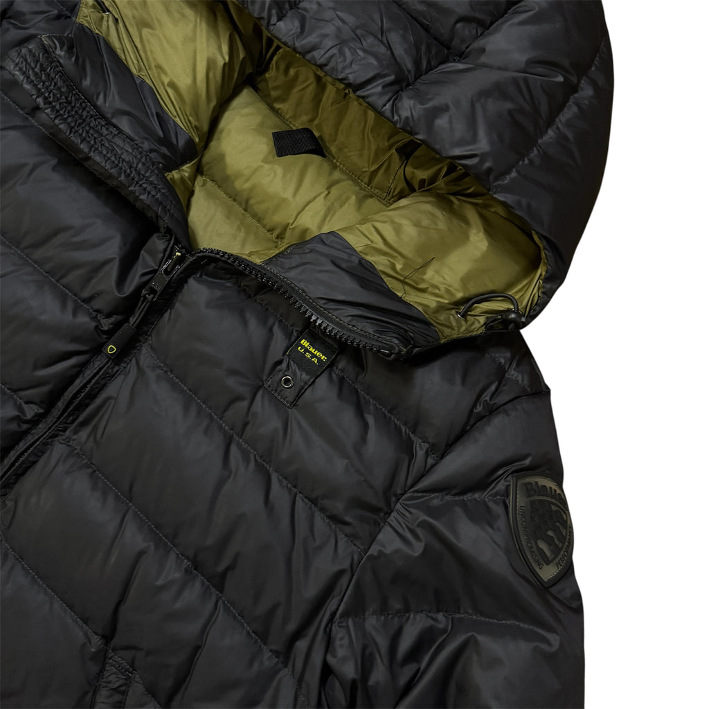 Blauer USA Puffer Daunen Winterjacke (Größe M)