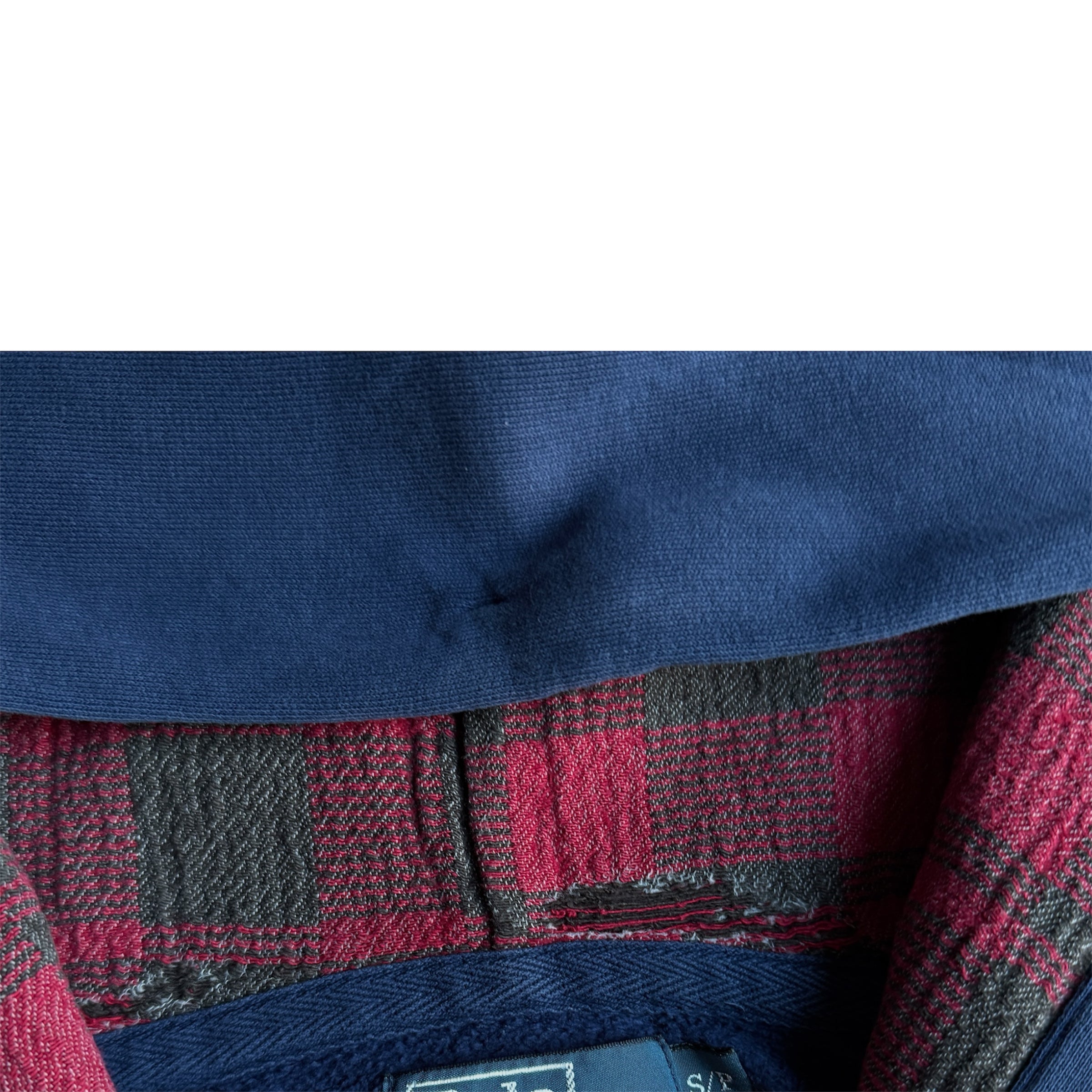 Ralph Lauren Zip-Hoodie Karierte Kaputze (Größe S)