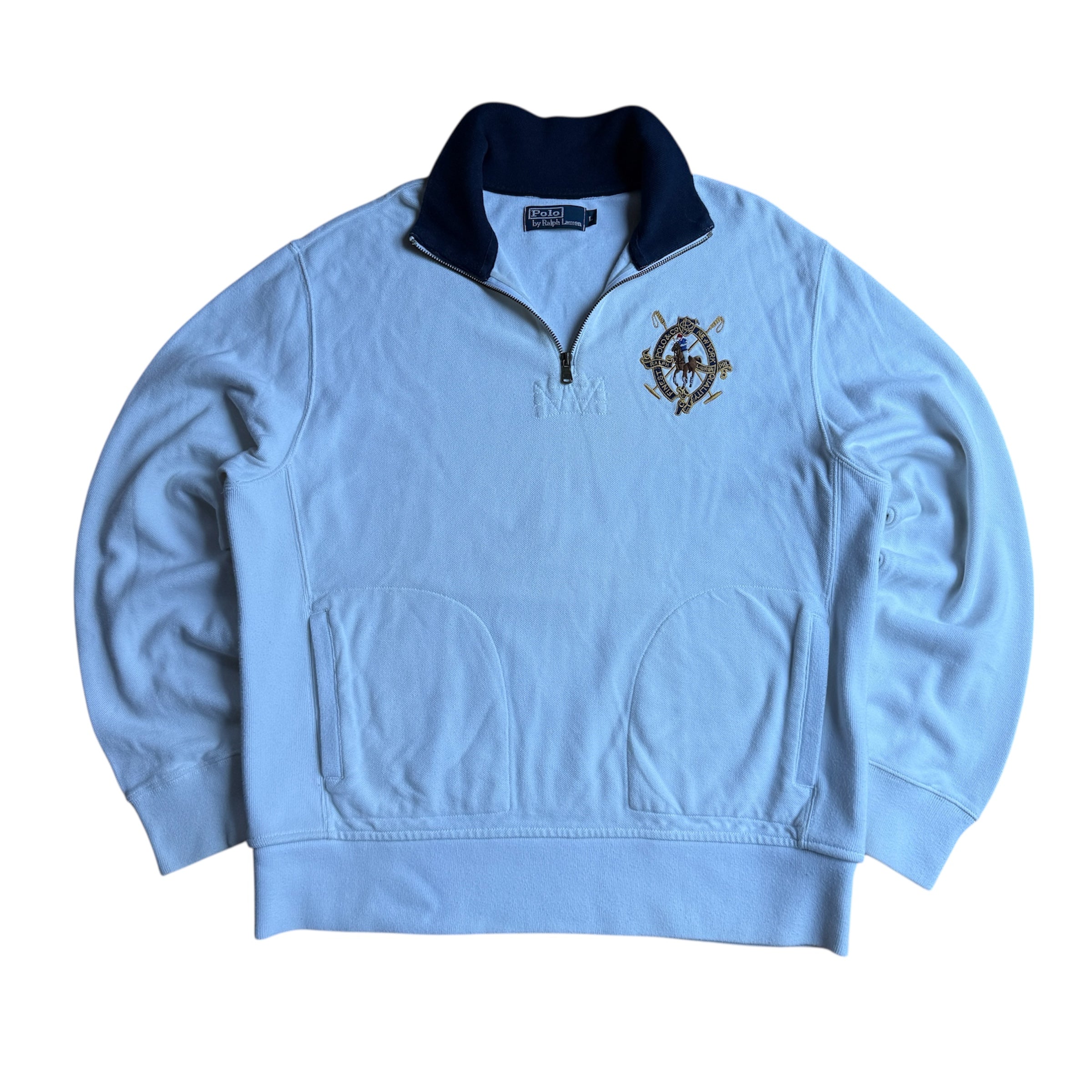 Ralph Lauren Big Pony Quarter Zip-Hoodie (Größe L)