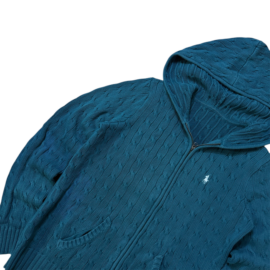 Ralph Lauren Cable Knit Zip-Hoodie (Damengröße S-M)