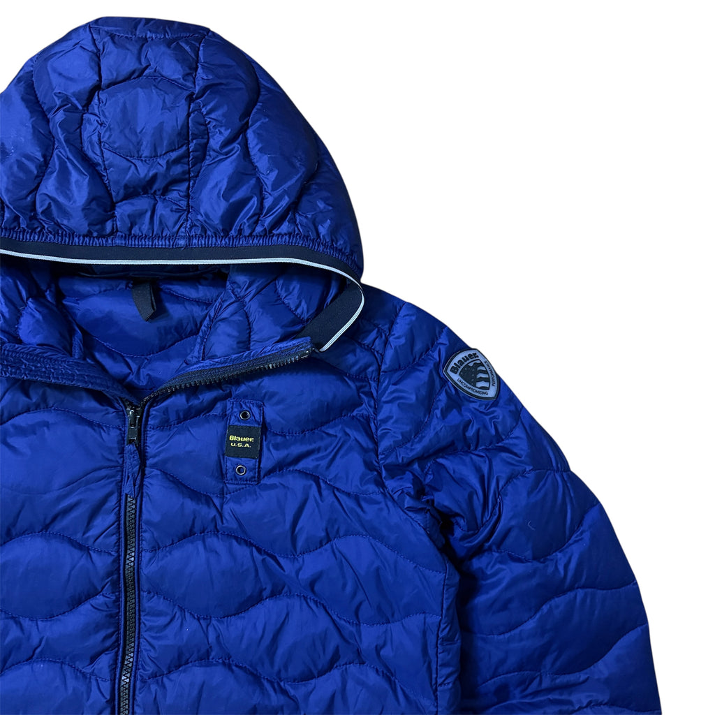 Blauer USA Vintage Wave Winterjacke (Größe S)