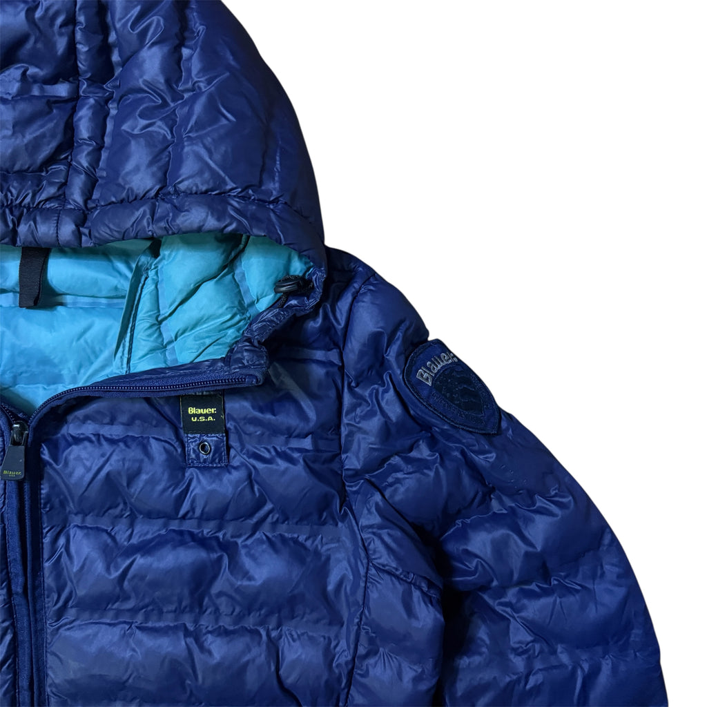 Blauer USA Puffer Daunen Steppjacke (Größe XS)