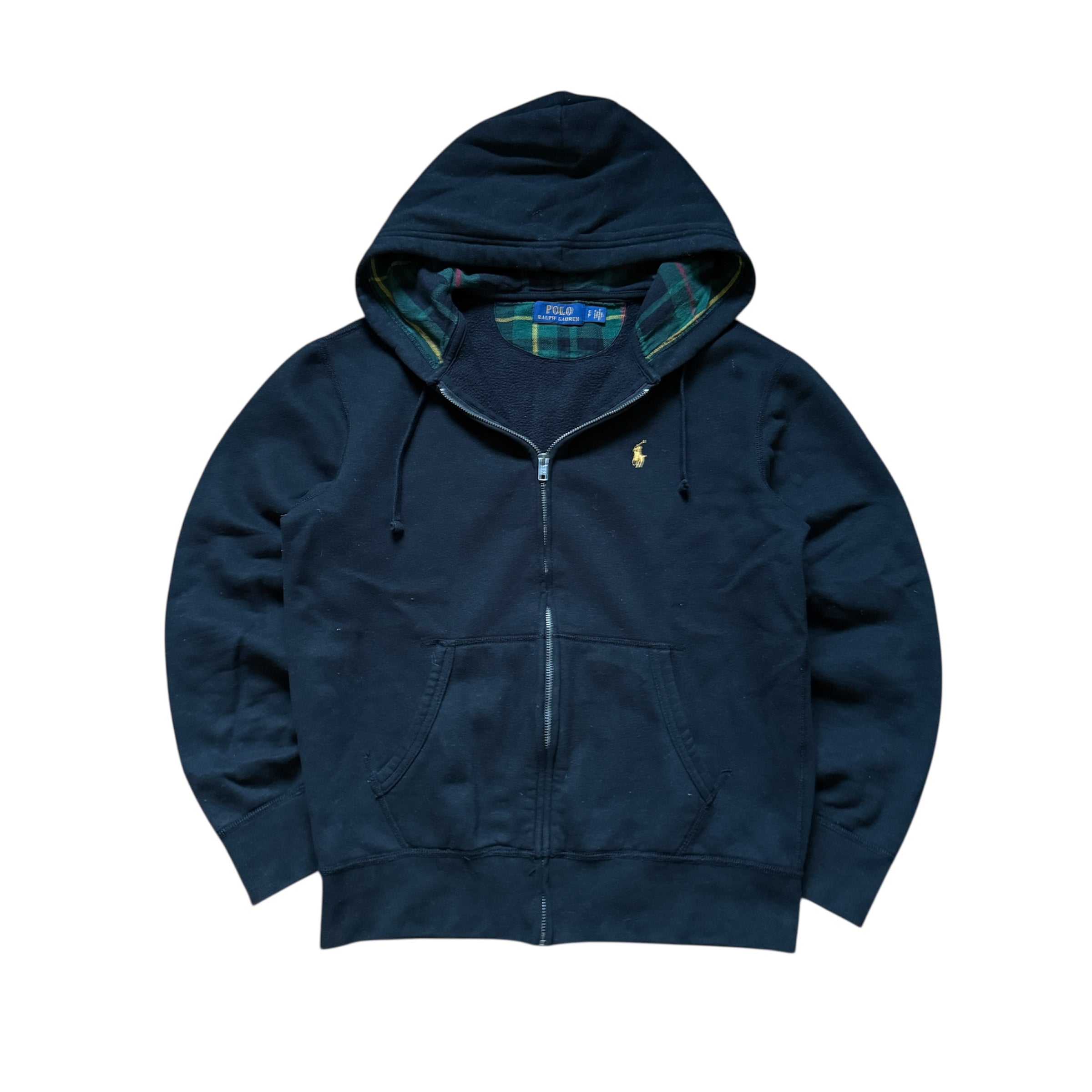 Ralph Lauren Zip-Hoodie Karierte Kaputze (Größe M)