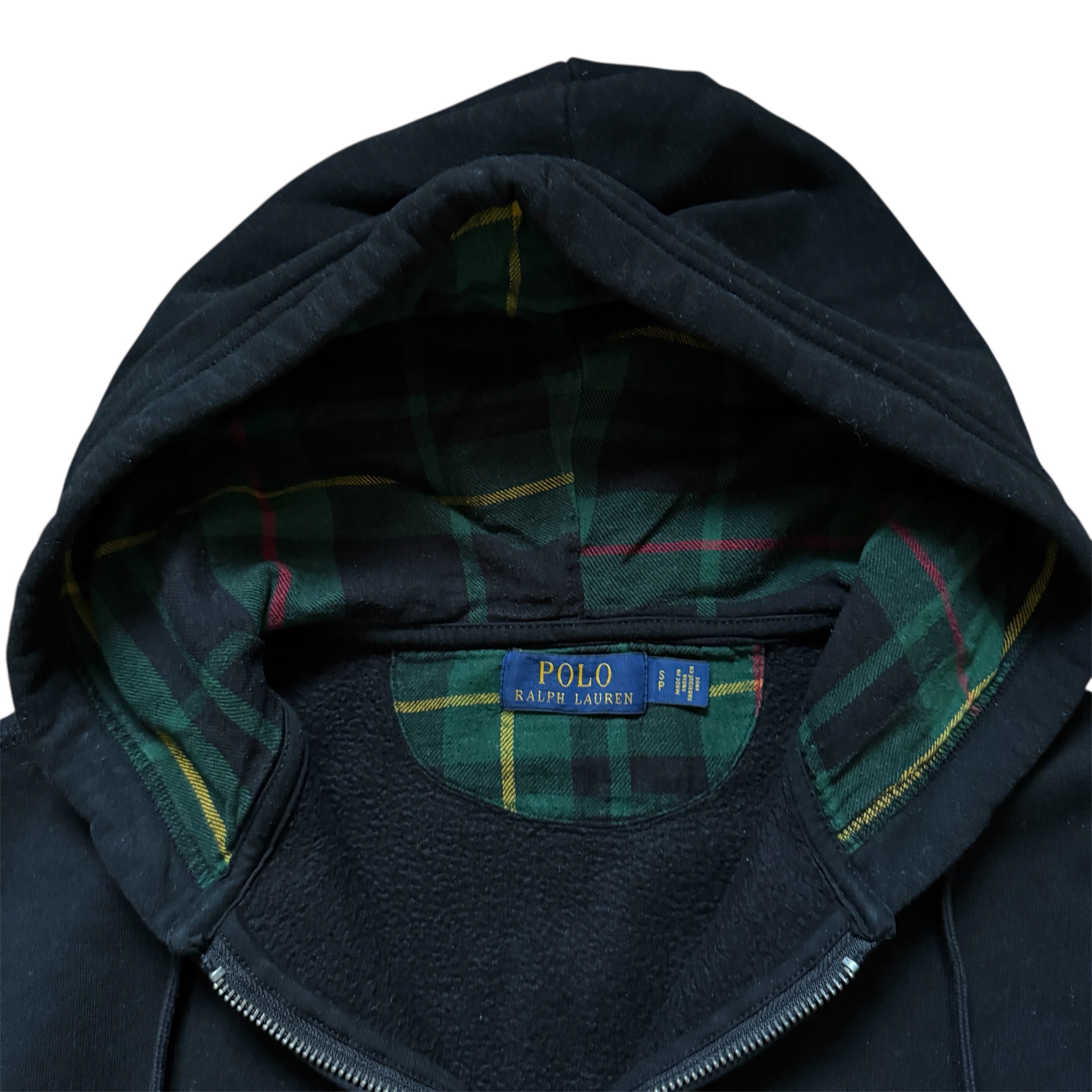 Ralph Lauren Zip-Hoodie Karierte Kaputze (Größe M)