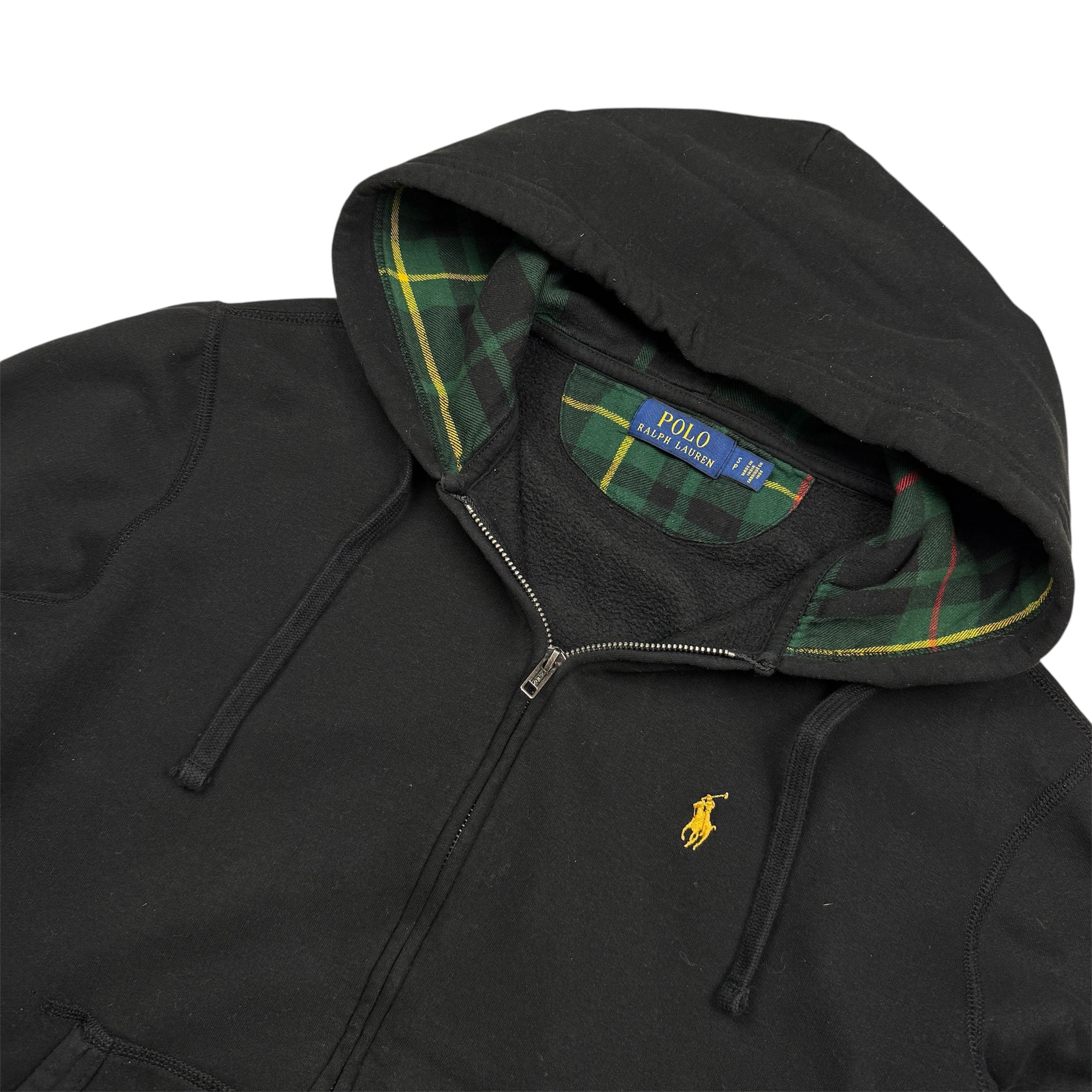 Ralph Lauren Zip-Hoodie Karierte Kaputze (Größe M)