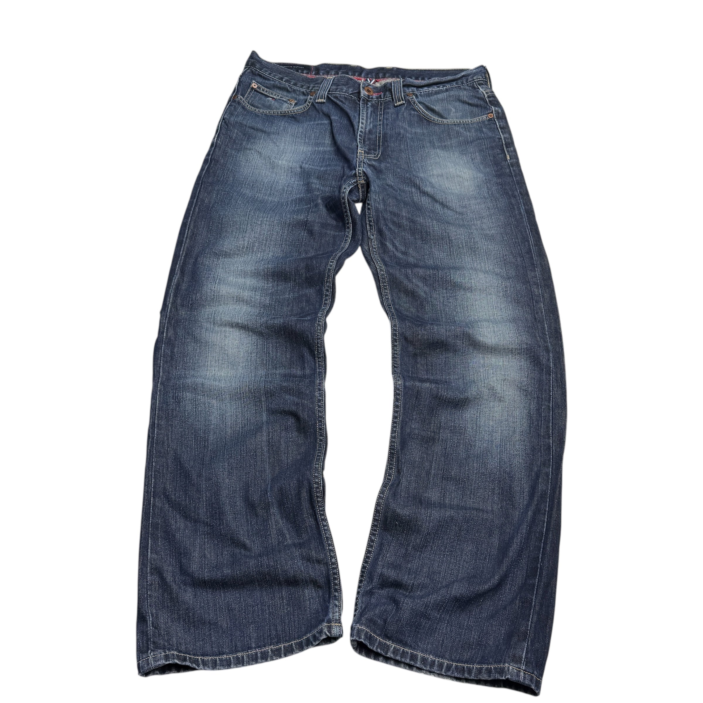Hilfiger Washed Straight Leg Jeans (Größe M)
